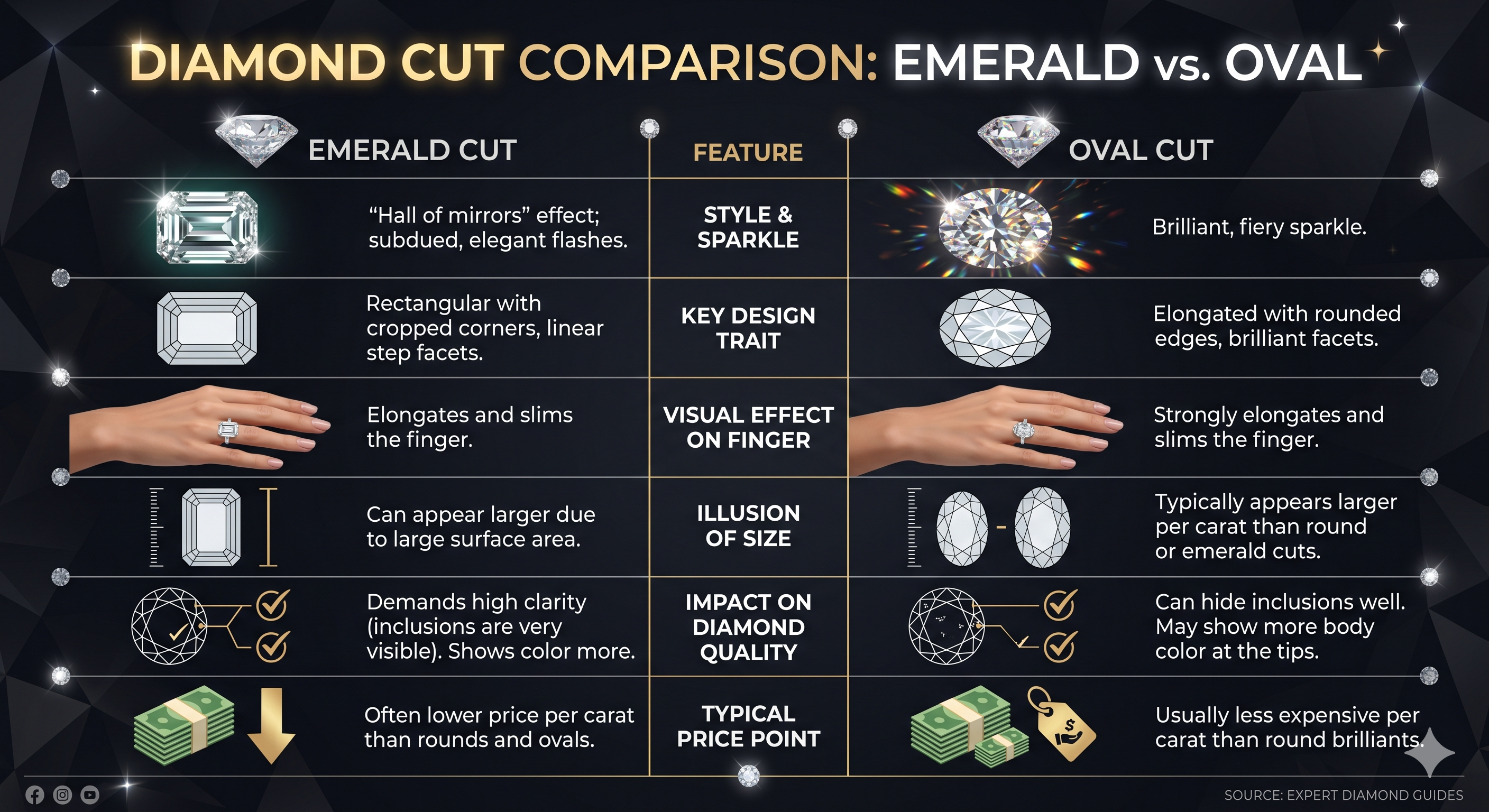 Oval V Emerald